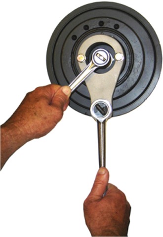 toyota harmonic damper pulley holder #1